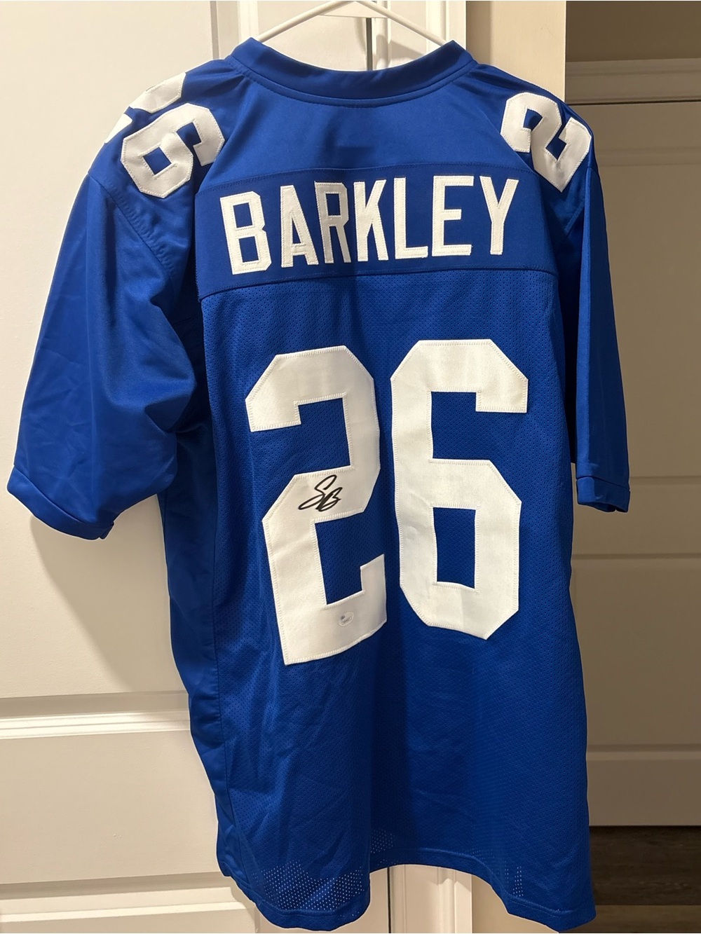 SAQUON BARKLEY SIGNED JERSEY NEW YORK GIANTS AUTOGRAPHED